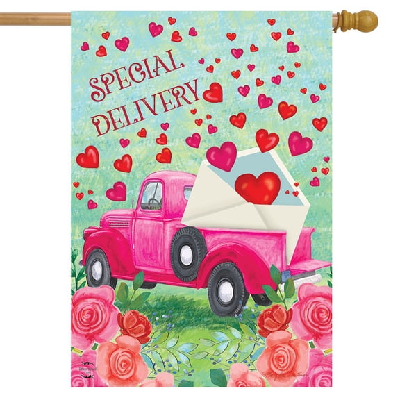 Briarwood Lane Valentine's Delivery House Flag