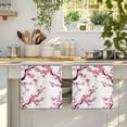 thumbnail image 4 of Spring Pink Flowers Kitchen Towels Set of 2, Botanical Peach Blossoms Floral Absorbent Dish Towels for Kitchen, Microfiber Hand Towel, Quick Drying Tea Towel for Cleaning Decorative Dishcloths, 4 of 7