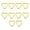 Yellow, variant on 10 Pieces Stylish Heart Shaped Aluminum Carabiner Keychain Portable for Climbing Camping and Projects Supplies
