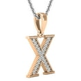 thumbnail image 2 of Dazzlingrock Collection 0.10 Carat (ctw) Round Diamond Fancy Letter 'X' Initial Pendant 1/10 CT, 14K Rose Gold, 2 of 6