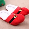 thumbnail image 5 of 1 par de pantuflas cálidas de felpa antideslizantes, regalo de Navidad para adultos y niños, color rojo, talla 35-41, 5 of 5