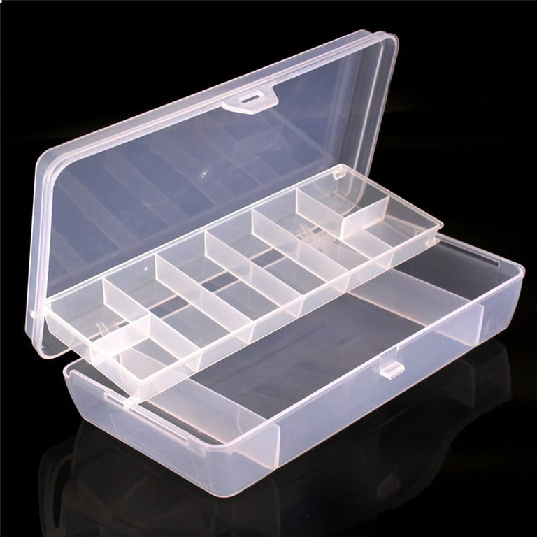 Yesfashion Plastic 5/10/15/24 Compartments Fishing Lure Bait Hook Tackle  Storage Box Case Container 