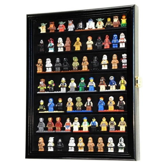 70 Mini Figures / Miniatures / Figurines Display Case Cabinet