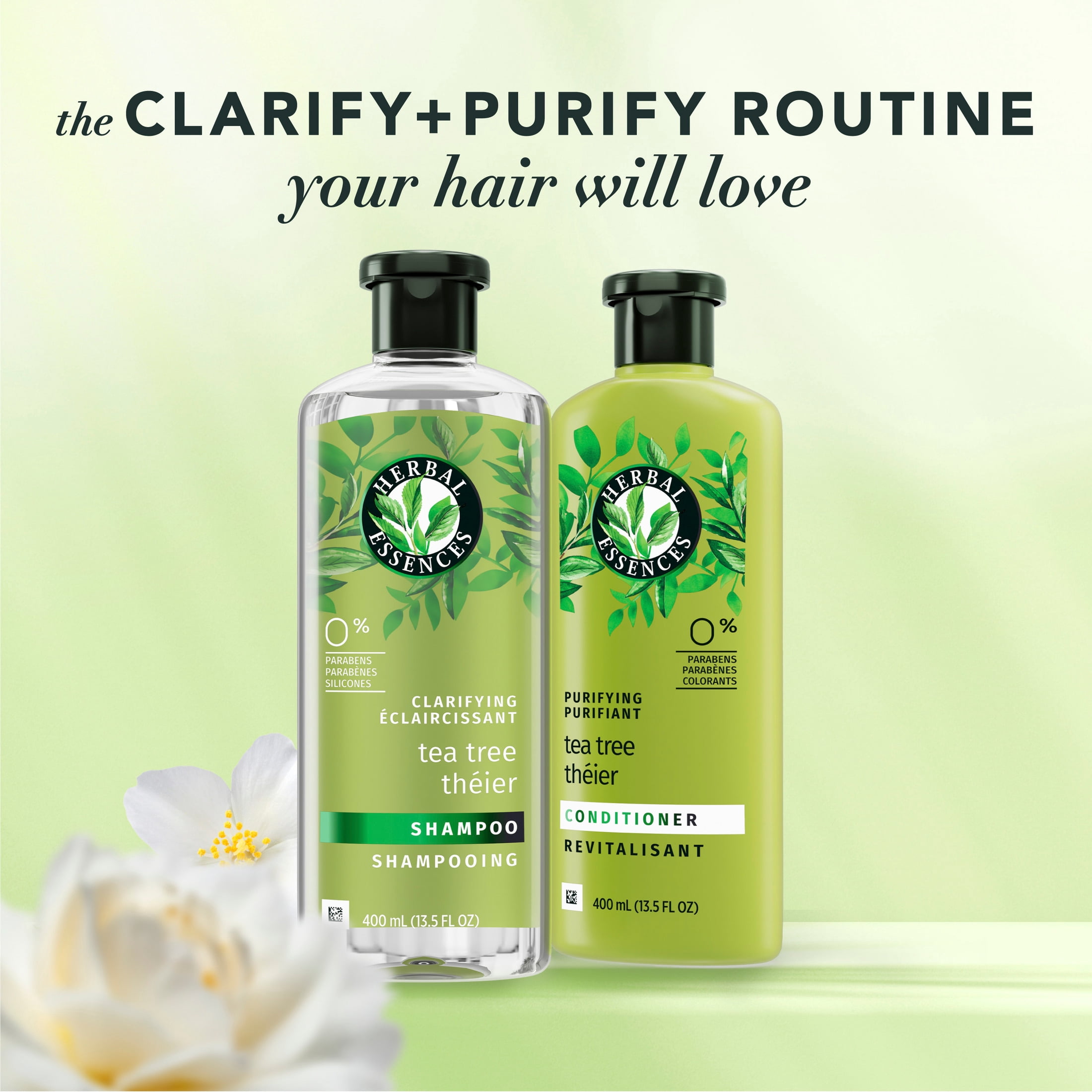 (4 pack) Herbal Essences Clarify and Purify Shampoo and Conditioner Dual Pack, 13.5 oz each