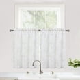 thumbnail image 2 of Danolapsi Small Curtain Light Filtering Polyester Fabric Short Curtains Farmhouse Cafe Curtains Country Botanic Branch Flower Pattern Small Window Curtains For Kitchen Or Bathroom, 2 of 9