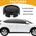 thumbnail image 2 of Unique Bargains 1 Pcs 79mm 3.11" OD Universal Car Wheel Hub Center Caps Durable Plastic Gloss Black, 2 of 6