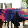 thumbnail image 3 of Mountain at Sunset Rectangle Tablecloth Waterproof Polyester Table Clothative Stain Resistant & Wrinkle Resistant Washable Table Cover for Dining Table/Party/Camping 60x60 Inch Decor Gift, 3 of 7