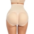 thumbnail image 2 of BIMEI One-piece High Waist Seamless 3D Butt Lifter Padded Panties Hip Enhancer Underwear Control Briefs ,Beige,XL, 2 of 7