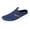 Blue, variant on Men's Backless Slip On Sneakers Walking Shoes Lightweight Close Toes Sandals with Arch Support Breathable Canvas Clogs Black Size 9