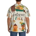 thumbnail image 3 of Lsque Autumn In The Forest print Men's Cuban Collar Short Sleeve Shirt Summer Beachwear Casual Button Down Fashionable Vacation Leisure Shirt-Large, 3 of 7