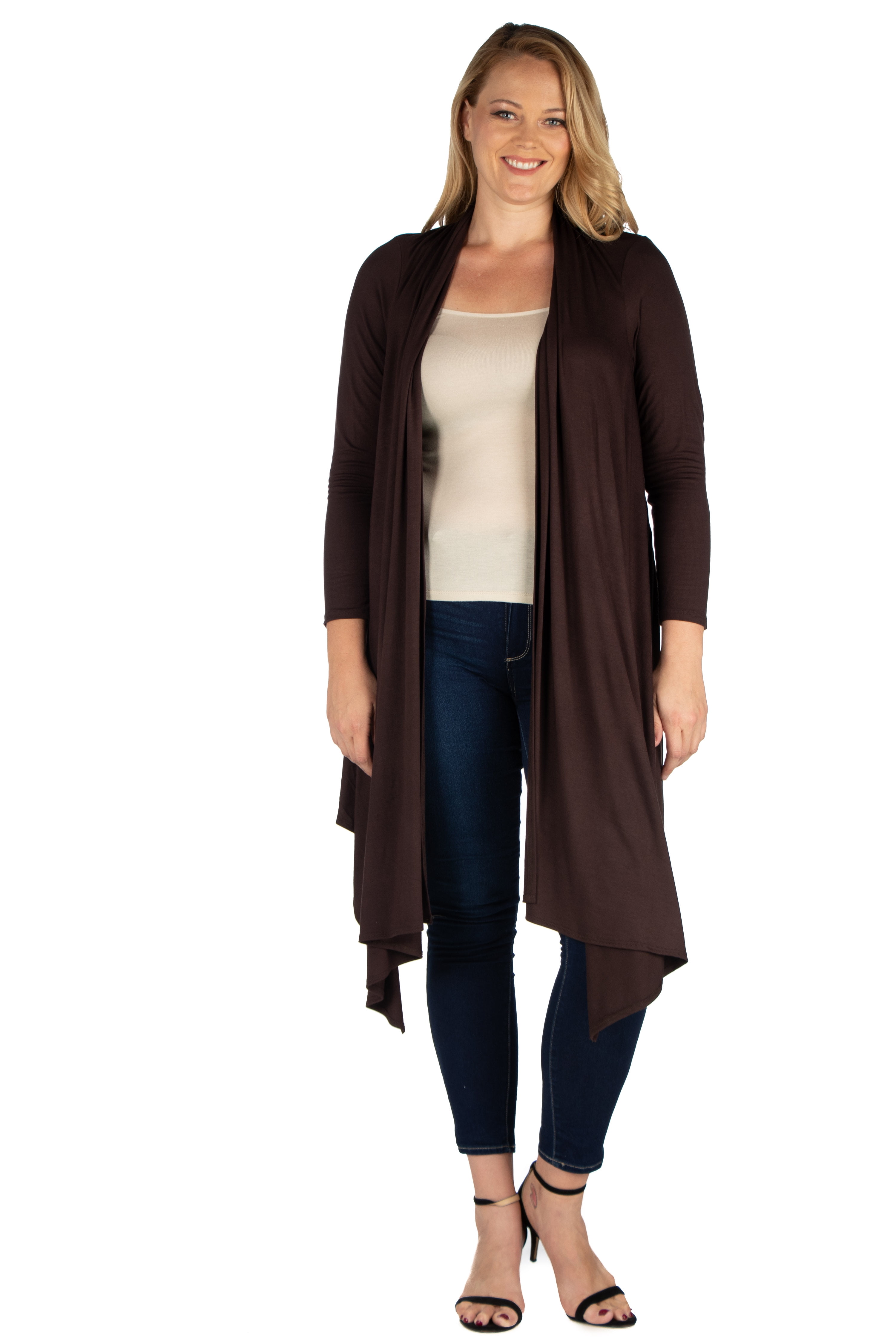 24/7 Comfort Apparel 24seven Comfort Apparel Extra Long Open Front