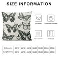 thumbnail image 5 of FUMJ Throw Pillow Covers for Couch Butterflies Bed Or Sofa Pillows Case Pattern of Black Silhouettes of Butterflies On White Background Decorative Square Cushion Covers, 5 of 5