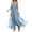 Z1#Sky Blue1371, variant on Puliio Off Shoulder Maxi Dresses for Women Puff Sleeve Chiffon Flowy formal Wedding Guest Evening Party Dress