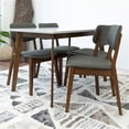 thumbnail image 2 of Allen Modern Solid Wood Walnut Dining Room & Kitchen Table and 4 Chair Set, 2 of 10
