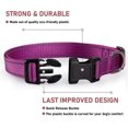 thumbnail image 2 of Reflective Dog Collar with Buckle Adjustable Safety Nylon Collars for Small Medium Large Dogs, Pink S Purple S, 2 of 4