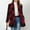 *Red, variant on ClodeEU Women's Check Pattern Flannel Wool Coat With Pockets, Long Sleeves Lapel Buttons Jacket Khaki,Womens Plus L