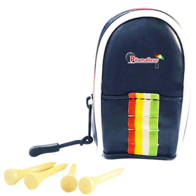 Bolsa de transporte para pelotas de golf con capacidad para 4 pelotas, resistente al polvo, cinturón deportivo. azul