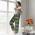 thumbnail image 4 of Uemuo Jungle Green Camo USA Flag Pattern Women's Wide Leg Palazzo Lounge Pants with Pockets Light Weight Loose Comfy Casual Pajama Pants-XX-Large, 4 of 9