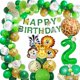 thumbnail image 1 of Toddler Jungle Theme Balloon Arch Kit for 2 Year Old Baby Boy Girl, Green Happy Birthday Banner Balloons Garland, Safari - 64pcs, 1 of 4
