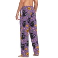 thumbnail image 6 of Men's Sleep Pants Lightweight Pjs Sleepwear Comfortable Lounge Pants Bottom Pants with Pocket Black Cats and Candy, 6 of 7