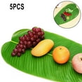 thumbnail image 5 of 5PCS Large Artificial Banana Leaves Faux Tropical Leaves for Hawaiian Luau Party, 5 of 6