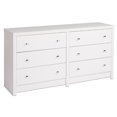 thumbnail image 1 of Wright Home Commode Moderne en Métal à 6 Tiroirs Finition Blanche, 1 of 1
