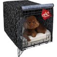 thumbnail image 1 of Funda para jaula de perro de 42 pulgadas, funda de poliéster duradera para perrera de mascotas, ajuste universal para jaula de perro de alambre 1 (negro), 1 of 2