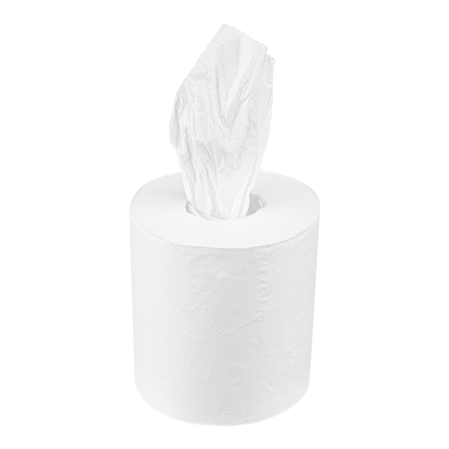 Karat 2-Ply Center Pull Commercial Paper Towel, White - Case of 6 rolls (3600 sheets)