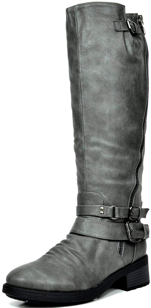 DREAM PAIRS Women's Fur-Lined Knee High Winter Boots Wide Calf