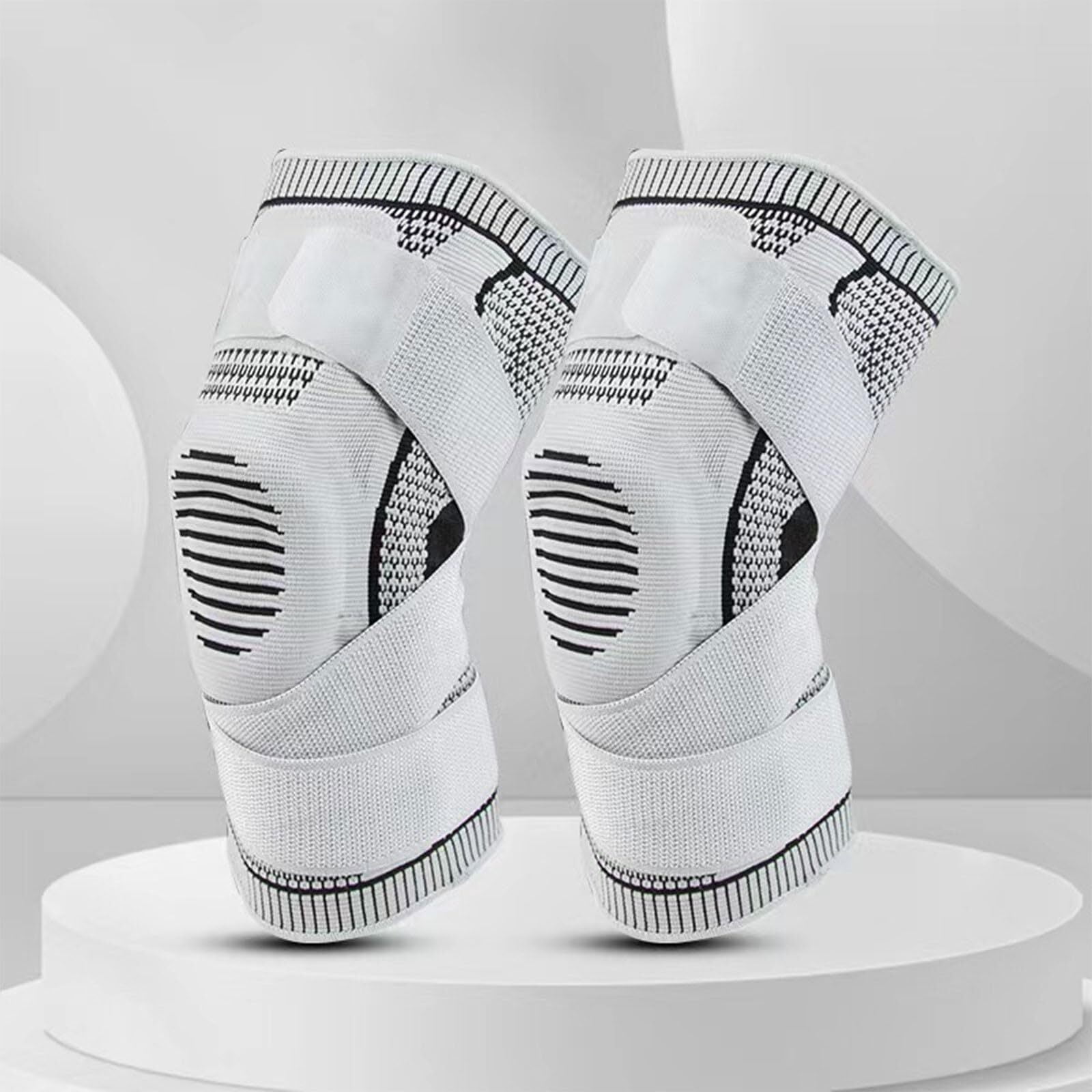 Motionmax Knee Pro - Protective Short-Style Strap-On Knee Sleeve Brace for Fitness, Running, Outdoor Sports & Meniscus Support (Knee Braces Generic)