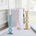 thumbnail image 4 of Romantic Glass Candle Holder Vintage Glass Candlestick Hydroponic Transparent Vase European Style Gif, 4 of 5
