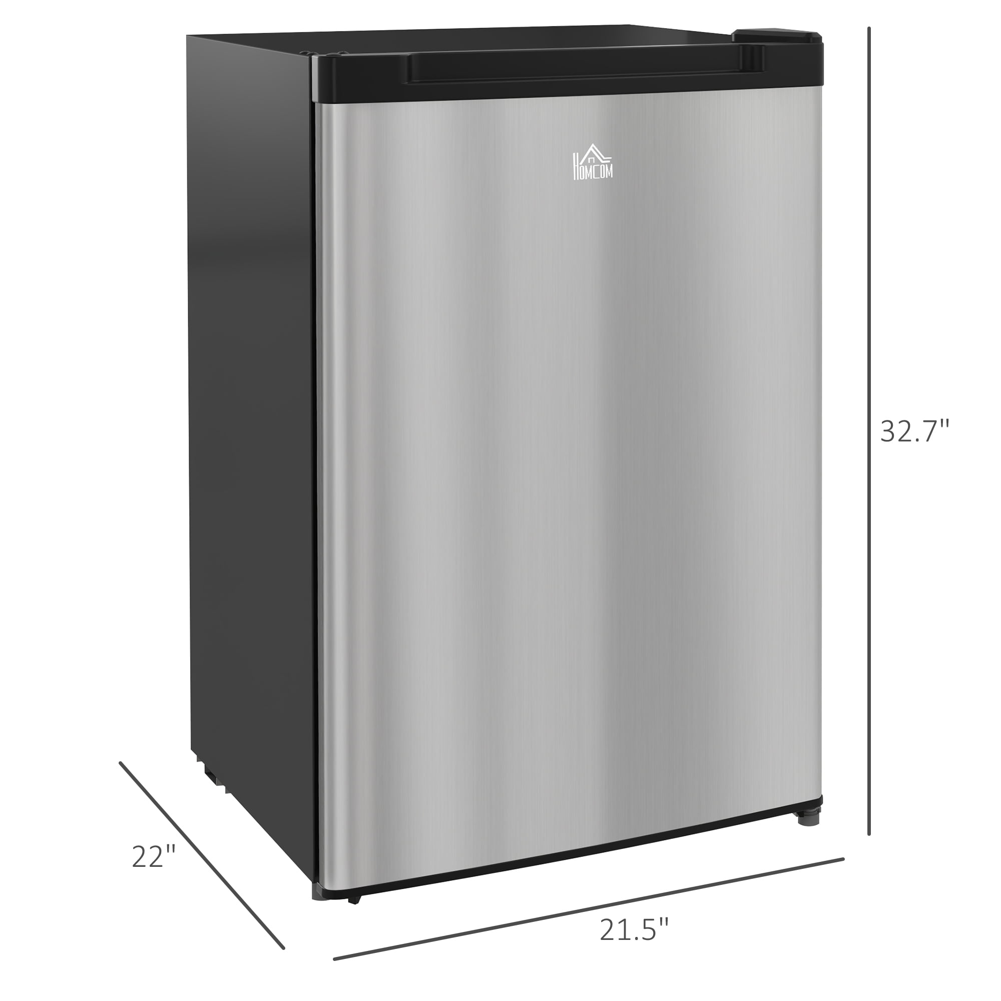 HOMCOM 3 Cu Mini Freezer with Reversible Single Door, Silver