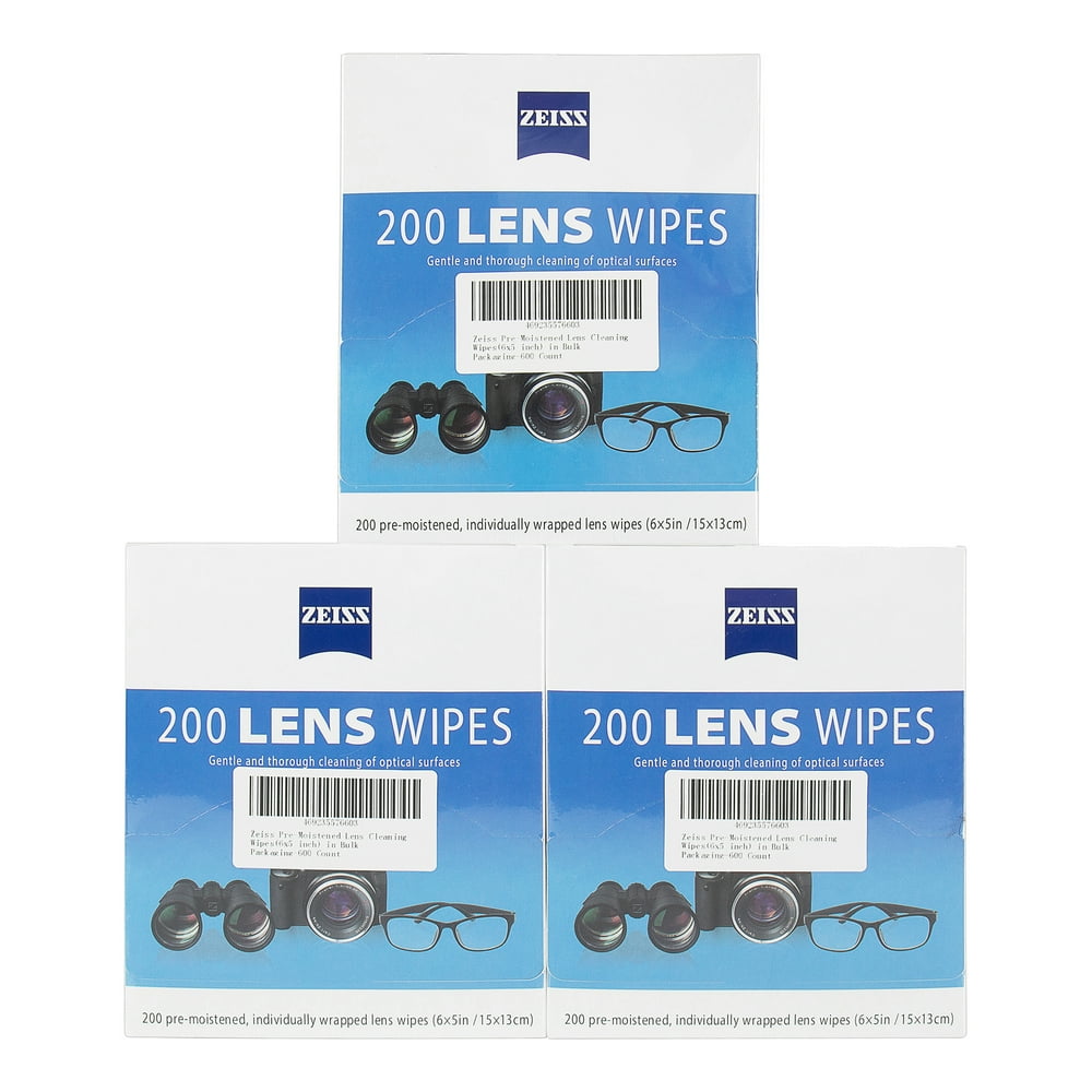 Zeiss PreMoistened Lens Cleaning Wipes(6x5 inch) in Bulk Packaging600