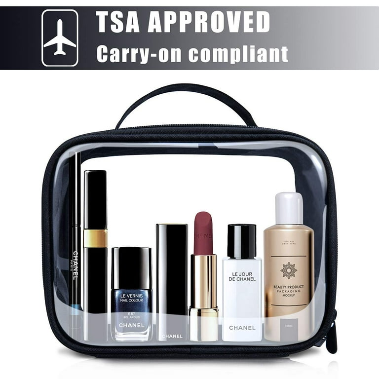 TSA Approved Clear Travel HangingToiletry Bag+ Carrying Handle