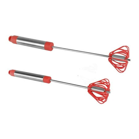 

Ronco Inventions UT1001RDDRM-2 Self Turning Rotating Turbo Push Whisk Mixer Milk Frother Red - Pack of 2