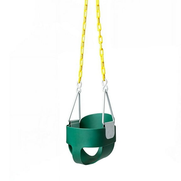 Zimtown Highback Full Bucket Swing for Toddler, Green