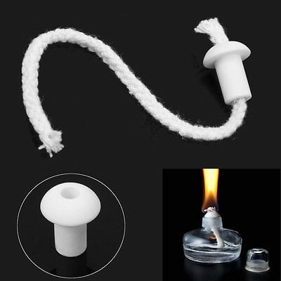 Replacement Wick for Oil Lantern Torch Wine Bottle Alcohol Candle Lamp Oil Lamp Wick Ceramic Holder Kit 7 Pack