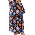 thumbnail image 4 of HELLHERO Cartoon Flowers Bikini Coverups Polyester Long Free Size Long Kimono Swimsuit Cover Up for Women, 4 of 6