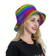 thumbnail image 4 of Balery Colorful Glitter Rainbow Sun Hats for Men Women Bucket Hat UPF 50+ Buckey Hat Boonie Hat Foldable UV Protection Hiking Beach Fishing Summer, 4 of 9