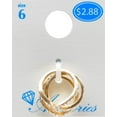 thumbnail image 2 of WOMEN'S GOLD CRYSTAL 3 PS SIZE 6 RINGS, 2 of 2