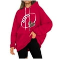 thumbnail image 6 of Kilaqueen Loose Fit Football Sweatshirts for Women Trendy Graphic Printed Hoodies Long Sleeve Athletic Pullover Tops Game Day Football Season Outfits, 6 of 6