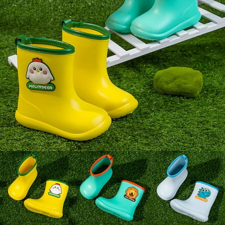 

Vnanda Toddler Kids Rain Boots Children Waterproof Rubber Shoes with Easy-On Handles Lightweight in Cartoon Patterns for Little Kids Girls Boys and Toddlers-5.51’’/5.91’’/6.3’’/6.69’’
