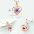 thumbnail image 2 of Cremation Jewelry Heart Urn Necklace for Women Birthstone Memorial Jewelry Pendant for Ashes for Human Pet, 2 of 5