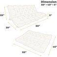 thumbnail image 5 of Porch Swing Cushions, Waterproof Patio Swing Cushions for Outdoor Furniture Thickened Outdoor Swing Bench Cushions 2-3 Seater Replacement with Ties for Patio Swing (Cream, 60x40 Inch), 5 of 13