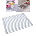 thumbnail image 4 of Estante de secado de platos multifuncional sobre el fregadero Escurridor de platos de cocina multiusos Estante de accesorios de cocina Organizador de Los 42x35cm Macarena Cesta del fregadero de cocina, 4 of 8