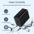 thumbnail image 5 of USB C Charger, Hootek Type C Charging Block with 6FT Type C Cables 20W PD Type C Charger 6FT USB C Block Plug Fast Android Phone Charger Block with USB C Charging Cable, Black, 5 of 9