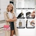 thumbnail image 7 of SCRAWLGOD Heart Print White Pink Crossbody Bags for Women Leather Crossbody Handbags Purses Waterproof Small Shoulder Bag with Detachable Chain Strap, 7 of 7