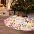 thumbnail image 5 of Bingfone Christmas Tree Skirt Mat Christmas Decoration Interior 36" -Colorful Floral, 5 of 6