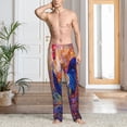 thumbnail image 6 of Lsque Rooster Oil Painting Print Men's Pajama Pants, Lounge Pant - Comfortable Home Wear,Elastic Waistband, Stylish Design-X-Large, 6 of 9