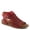 RED, variant on COVINGTON Women's Leather Cut-Out Sandals with Ankle Coverage and Buckle Detail